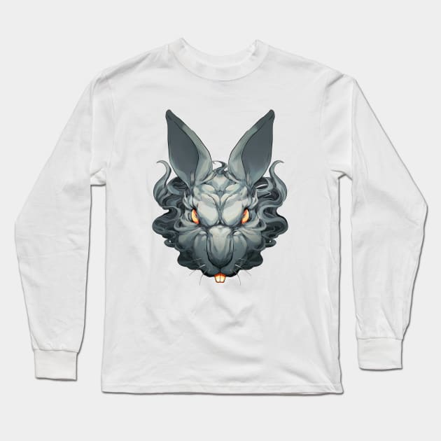 Cool Rabbit Long Sleeve T-Shirt by clgtart